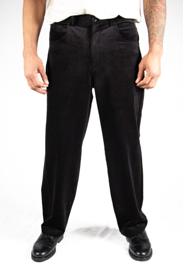 Pantalon Velours Lis Noir